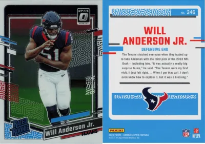 Will Anderson Jr. 2023 Panini Donruss Optic