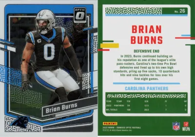 Brian Burns 2023 Panini Donruss Optic