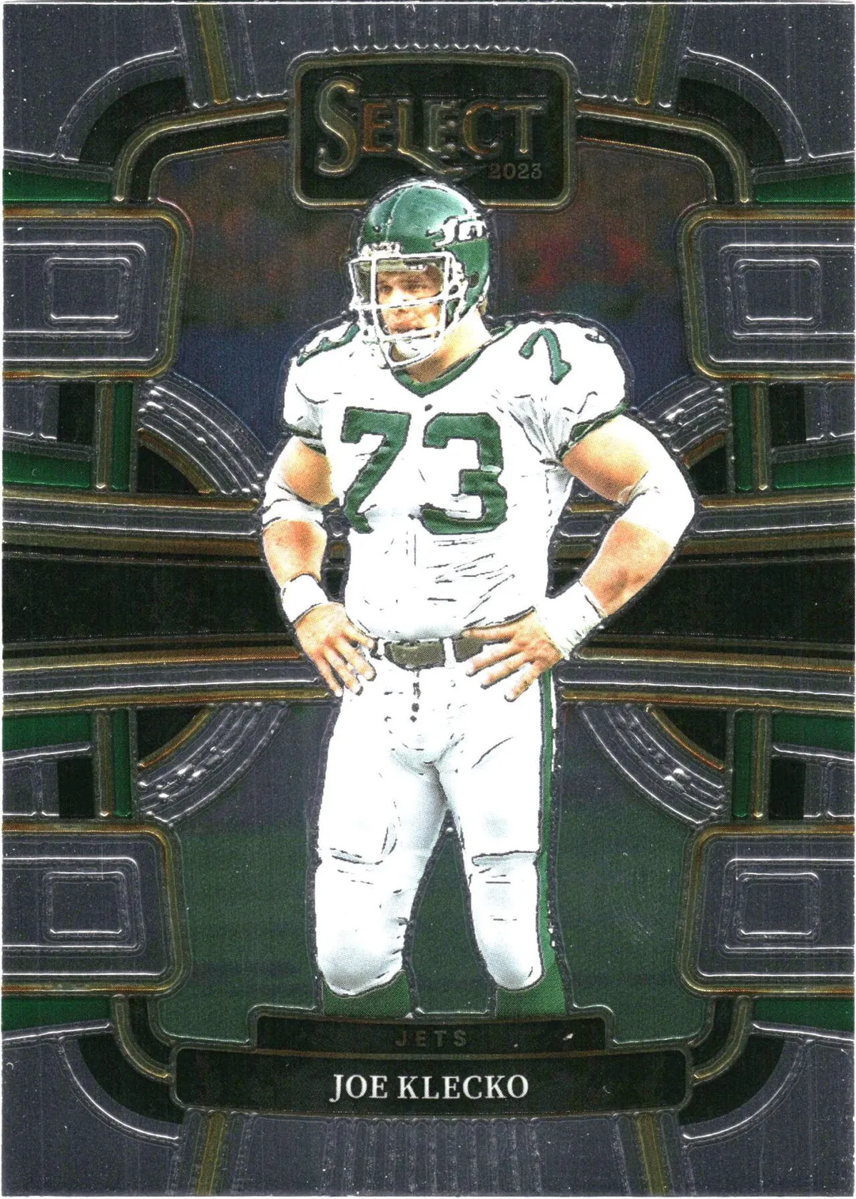 Joe Klecko — 2023 Panini Select Green and Yellow Prizms