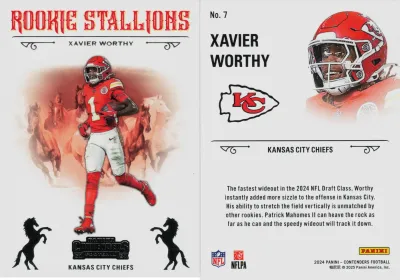 Xavier Worthy 2024 Panini Contenders Football