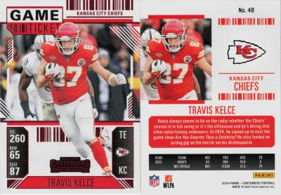 Travis Kelce 2024 Panini Contenders Football