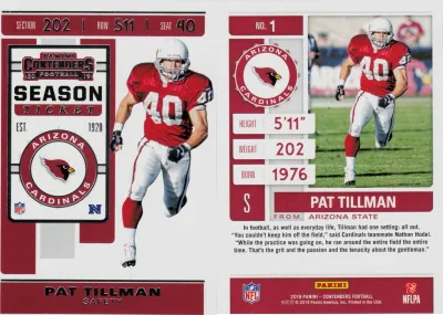 Pat Tillman — 2019 Panini Contenders Football