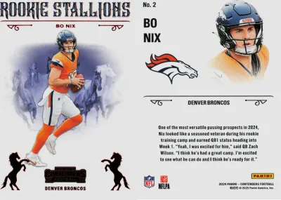 Bo Nix 2024 Panini Contenders Football