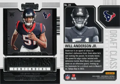 Will Anderson Jr. 2023 Panini Contenders