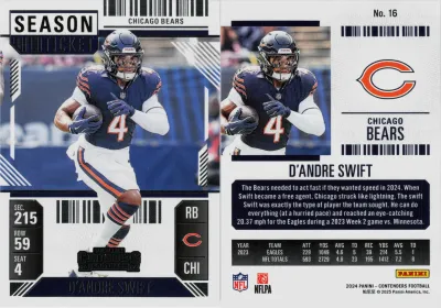D'Andre Swift 2024 Panini Contenders