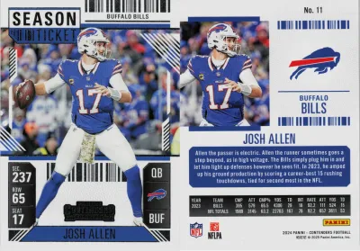 Josh Allen 2024 Panini Contenders Football