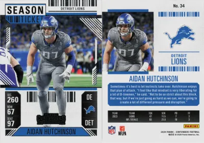 Aidan Hutchinson 2024 Panini Contenders Football