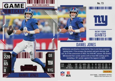 Daniel Jones 2024 Panini Contenders Optic