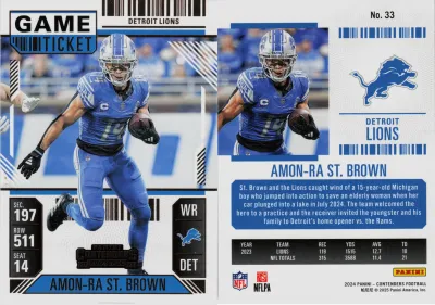 Amon-Ra St. Brown 2024 Panini Contenders Football