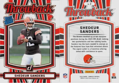 Shedeur Sanders 2025 Panini Donruss