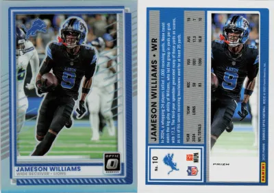 Jameson Williams 2025 Panini Donruss Optic