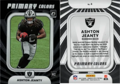 Ashton Jeanty 2025 Panini Donruss Optic