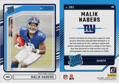 Malik Nabers 2025 Panini Donruss