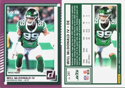 Will McDonald IV — 2025 Panini Donruss Press Proofs Purple