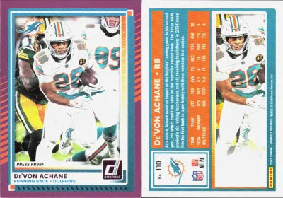 De'Von Achane 2025 Panini Donruss