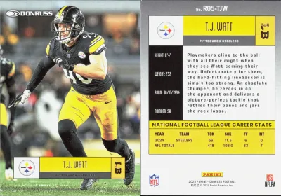 T.J. Watt 2025 Panini Donruss
