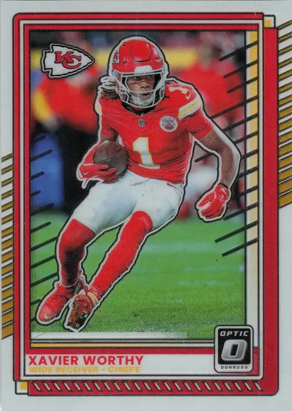 Xavier Worthy 2025 Panini Donruss Optic