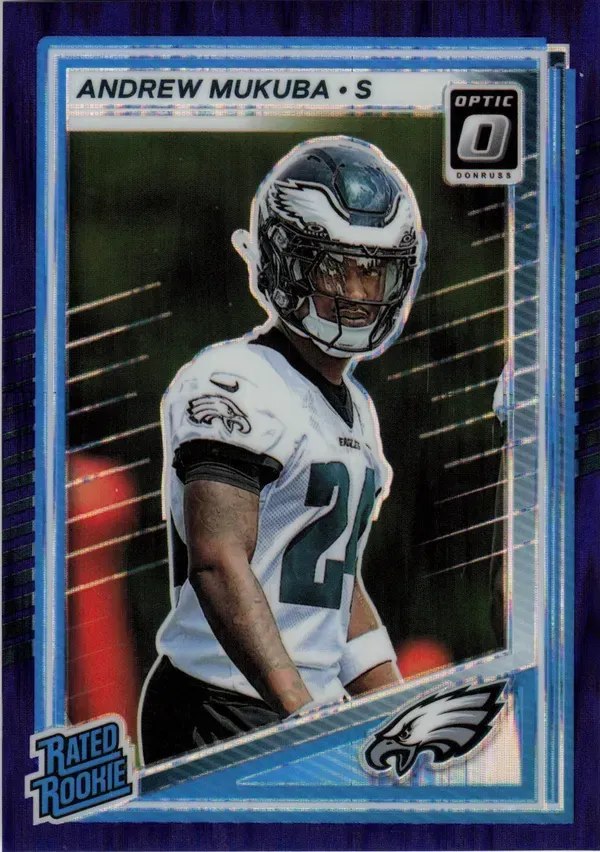 Andrew Mukuba — 2025 Panini Donruss Optic Blue Glitter