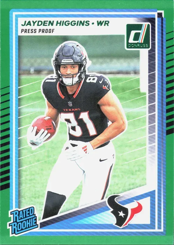 Jayden Higgins 2025 Panini Donruss Optic