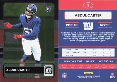 Abdul Carter card