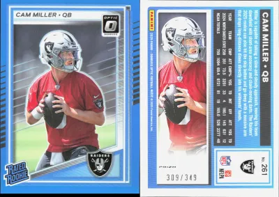 Cam Miller — 2025 Panini Donruss Optic Aqua