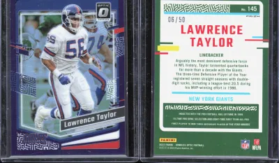 Lawrence Taylor — 2023 Panini Donruss Optic Purple