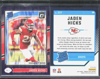 Jaden Hicks — 2024 Panini Donruss Optic Purple Shock