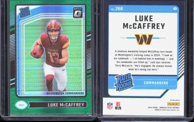 Luke McCaffrey 2024 Panini Donruss Optic