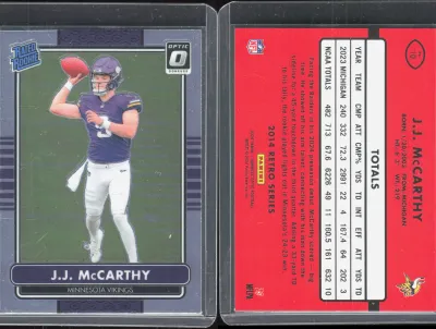 J.J. McCarthy 2024 Panini Donruss Optic
