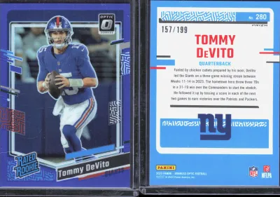 Tommy DeVito — 2023 Panini Donruss Optic Blue