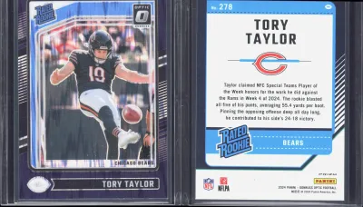 Tory Taylor — 2024 Panini Donruss Optic Purple Shock