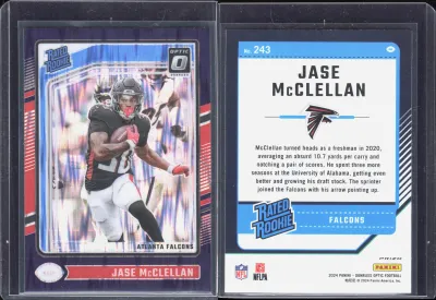 Jase McClellan — 2024 Panini Donruss Optic Purple Shock