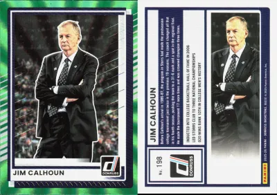 Jim Calhoun — 2023 Panini Donruss Holo Green Laser