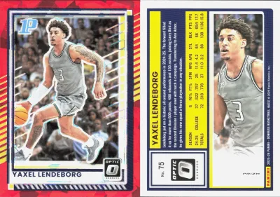 Yaxel Lendeborg — 2025 Panini Donruss Optic Red Cracked Ice