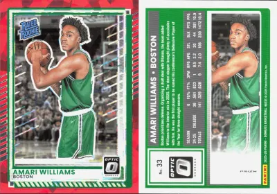 Amari Williams — 2025 Panini Donruss Optic Red Cracked Ice