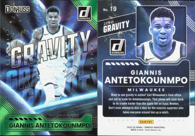Giannis Antetokounmpo — 2025 Panini Donruss Holo Green Laser