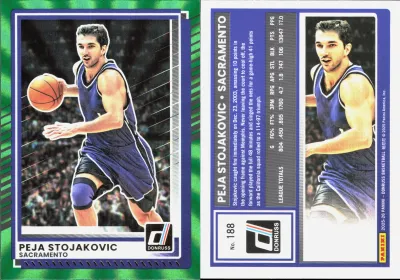 Peja Stojakovic — 2025 Panini Donruss Holo Green Laser
