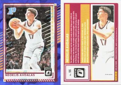 Neoklis Avdalas — 2025 Panini Donruss Optic Blue Cracked Ice