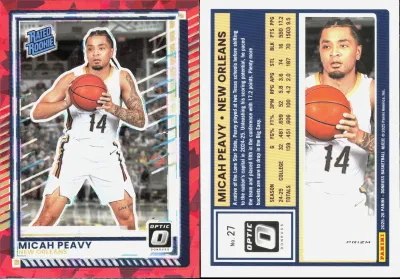 Micah Peavy — 2025 Panini Donruss Optic Red Cracked Ice
