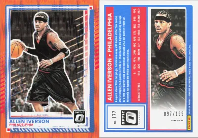 Allen Iverson — 2025 Panini Donruss Optic Orange Shock