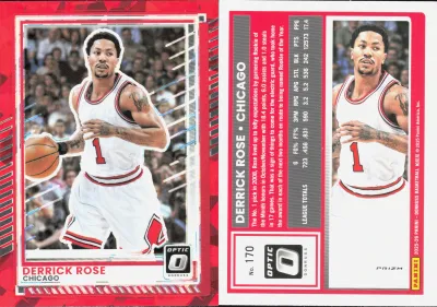 Derrick Rose — 2025 Panini Donruss Optic Red Cracked Ice