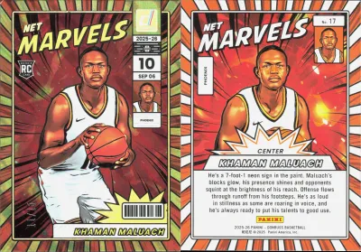 Khaman Maluach — 2025 Panini Donruss Yellow Lava