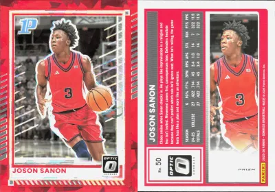 Joson Sanon — 2025 Panini Donruss Optic Red Cracked Ice