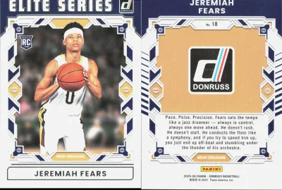 Jeremiah Fears 2025 Panini Donruss