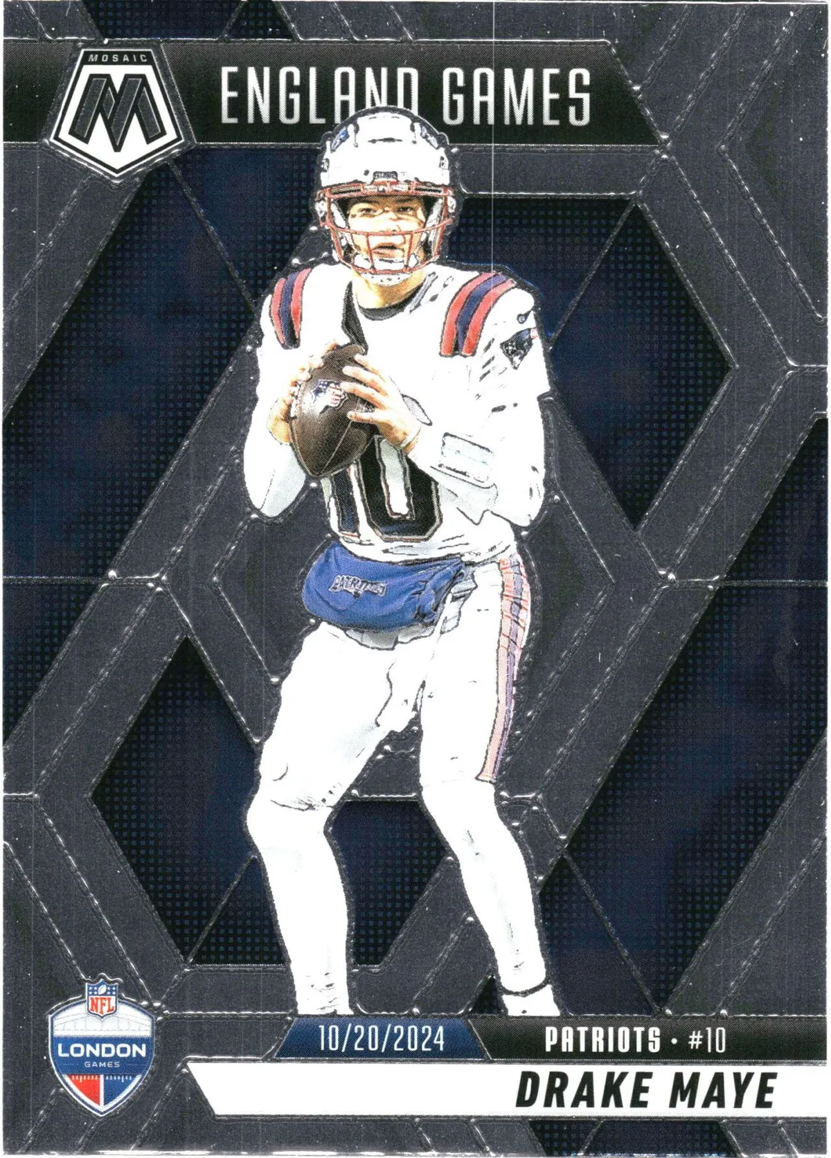 Drake Maye 2025 Panini Mosaic