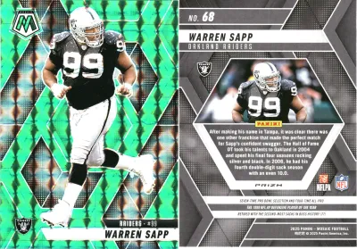 Warren Sapp — 2025 Panini Mosaic Mosaic Green