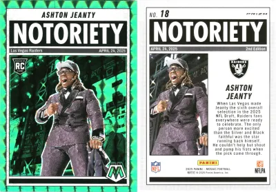 Ashton Jeanty 2025 Panini Mosaic
