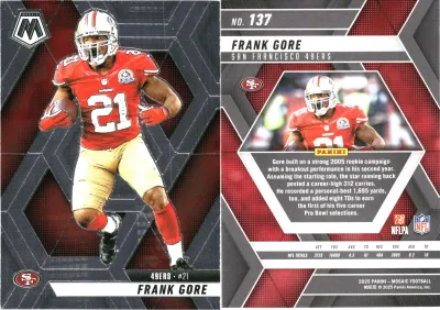 Frank Gore 2025 Panini Mosaic