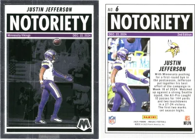 Justin Jefferson 2025 Panini Mosaic