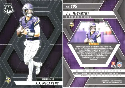 J.J. McCarthy 2025 Panini Mosaic